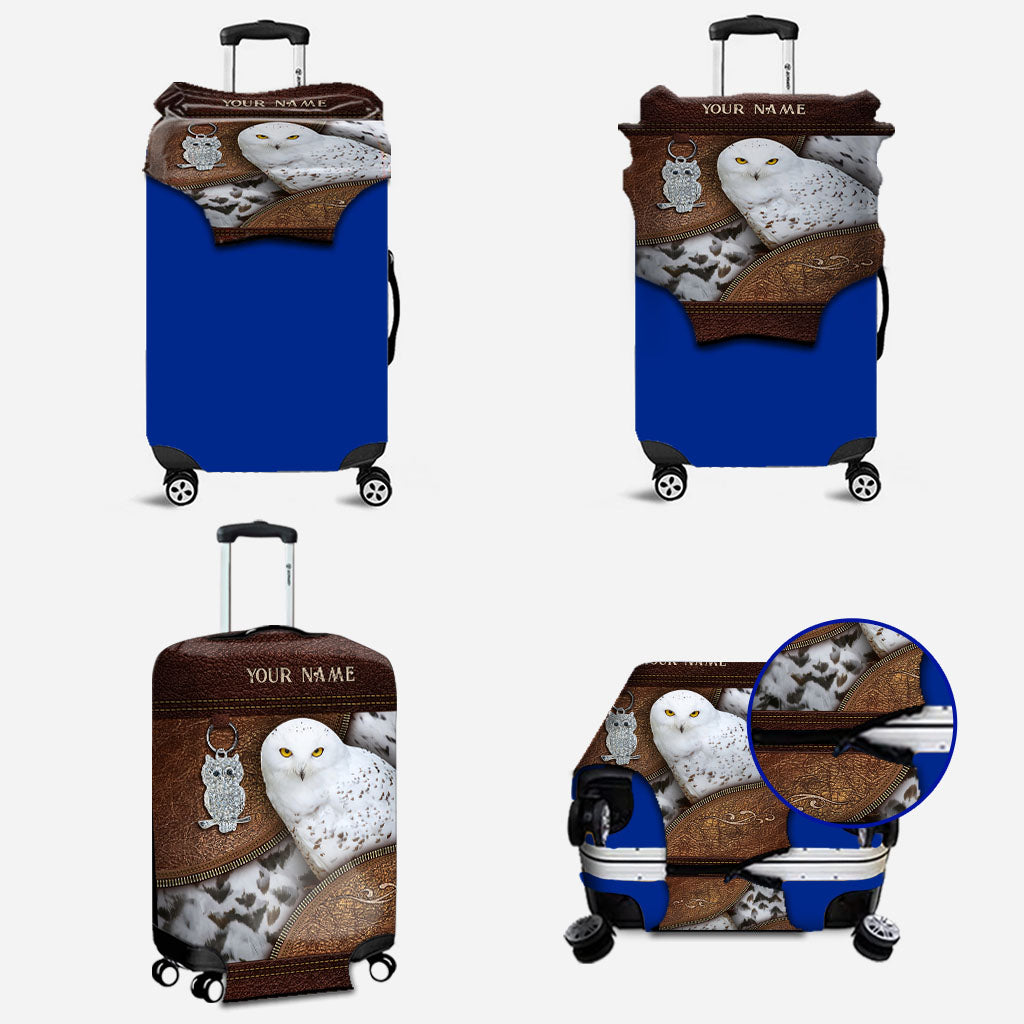 Snowy Owl - Personalized Owl Luggage Cover