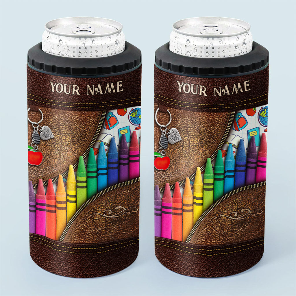 Teach Love Inspire - Personalized Teacher Can Cooler