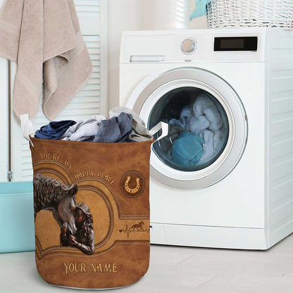 You're My Happy Place - Personalized Horse Storage Basket