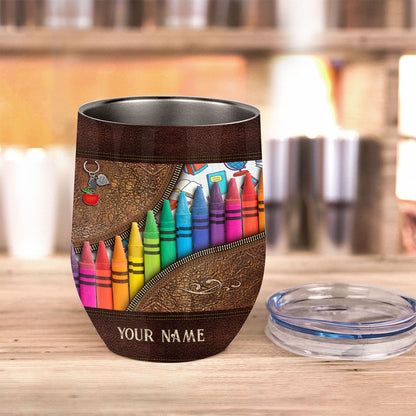 Teach Love Inspire - Personalized Teacher Wine Tumbler