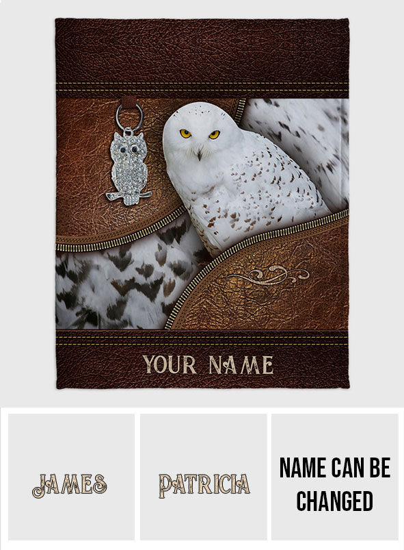 Snowy Owl - Personalized Owl Blanket