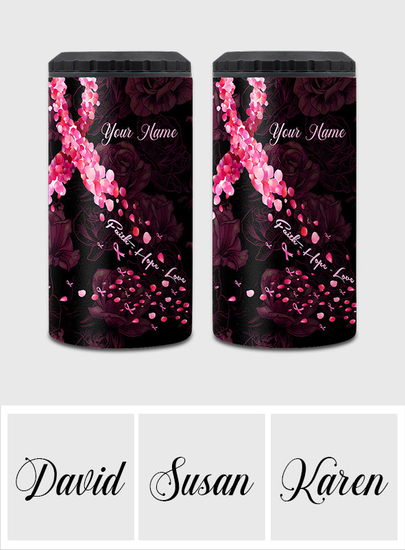Faith Hope Love - Personalized Breast Cancer Awareness Can Cooler