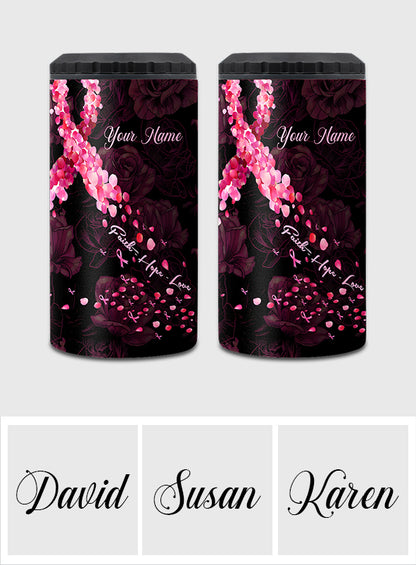 Faith Hope Love - Personalized Breast Cancer Awareness Can Cooler