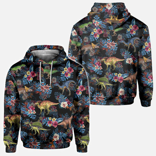 Tropical Dinosaurs Pattern - Dinosaur All Over Shirt