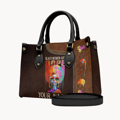 Black Women Are Dope - Personalized African American Leather Handbag