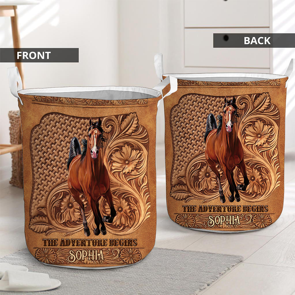 The Adventure Begins - Personalized Horse Storage Basket