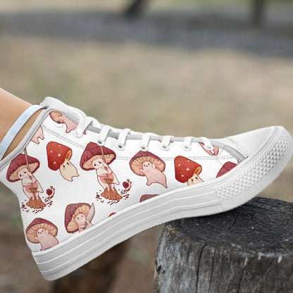 Mushrooms Pattern - Mushroom High Top Shoes