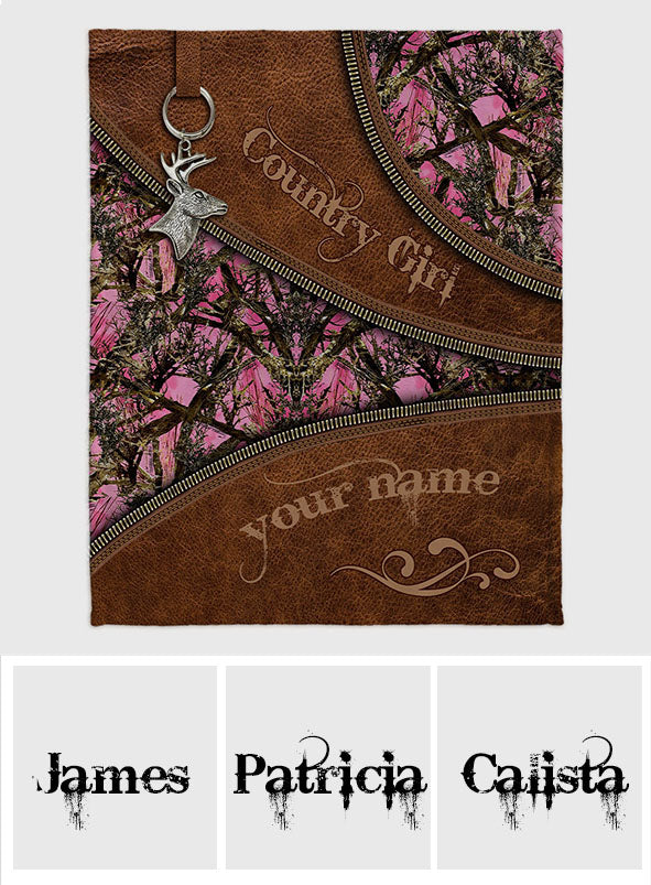 Country Girl - Personalized Hunting Blanket