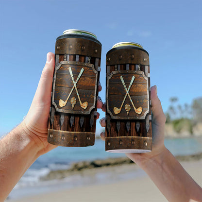 Golf Metal Pattern - Golf Can Cooler