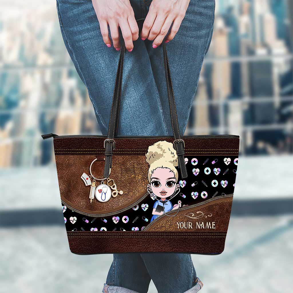Nurse Life - Personalized Nurse Leather Bag