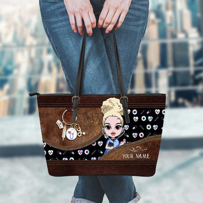 Nurse Life - Personalized Nurse Leather Bag