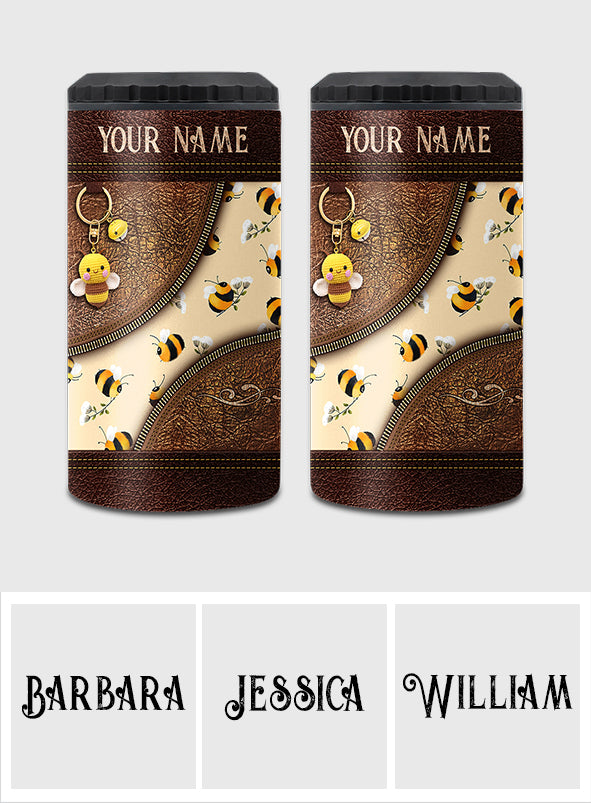 Bee Happy - Personalized Bee Can Cooler