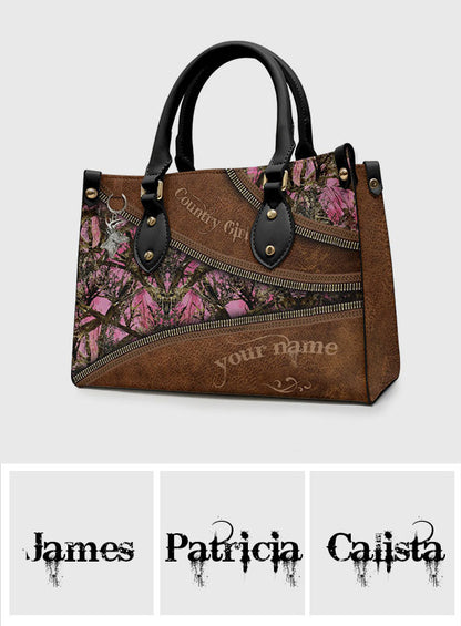Country Girl - Personalized Hunting Leather Handbag