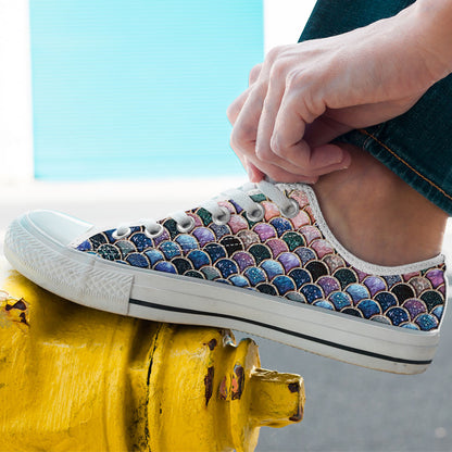 Mermaid Scales - Mermaid Low Top Shoes