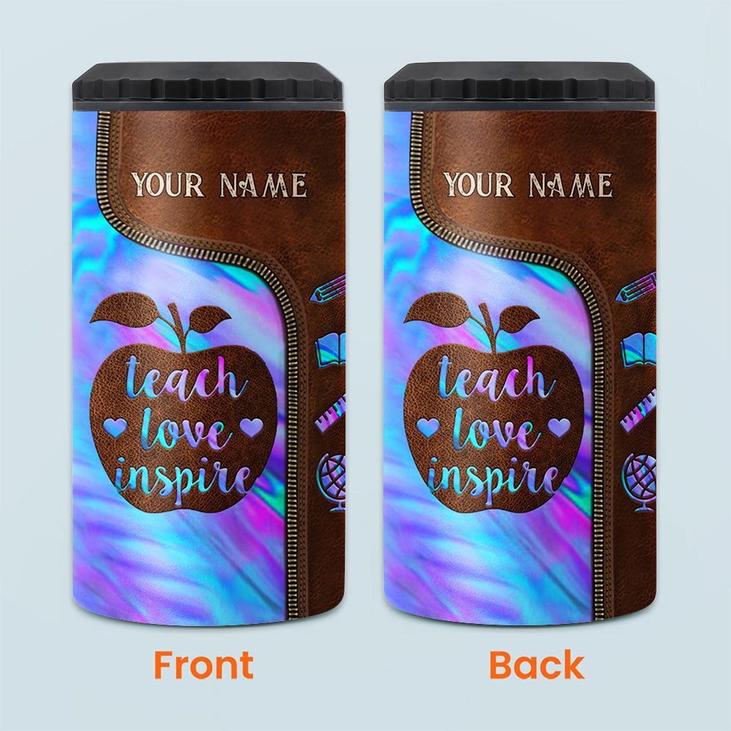 Teach Love Inspire - Personalized Teacher Can Cooler