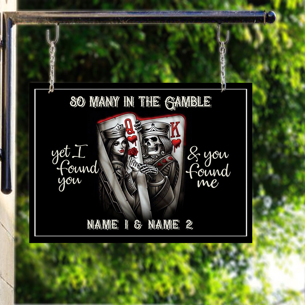 So Many In The Gamble - Personalized Poker Rectangle Metal Sign