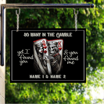 So Many In The Gamble - Personalized Poker Rectangle Metal Sign