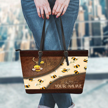 Bee Happy - Personalized Bee Leather Bag