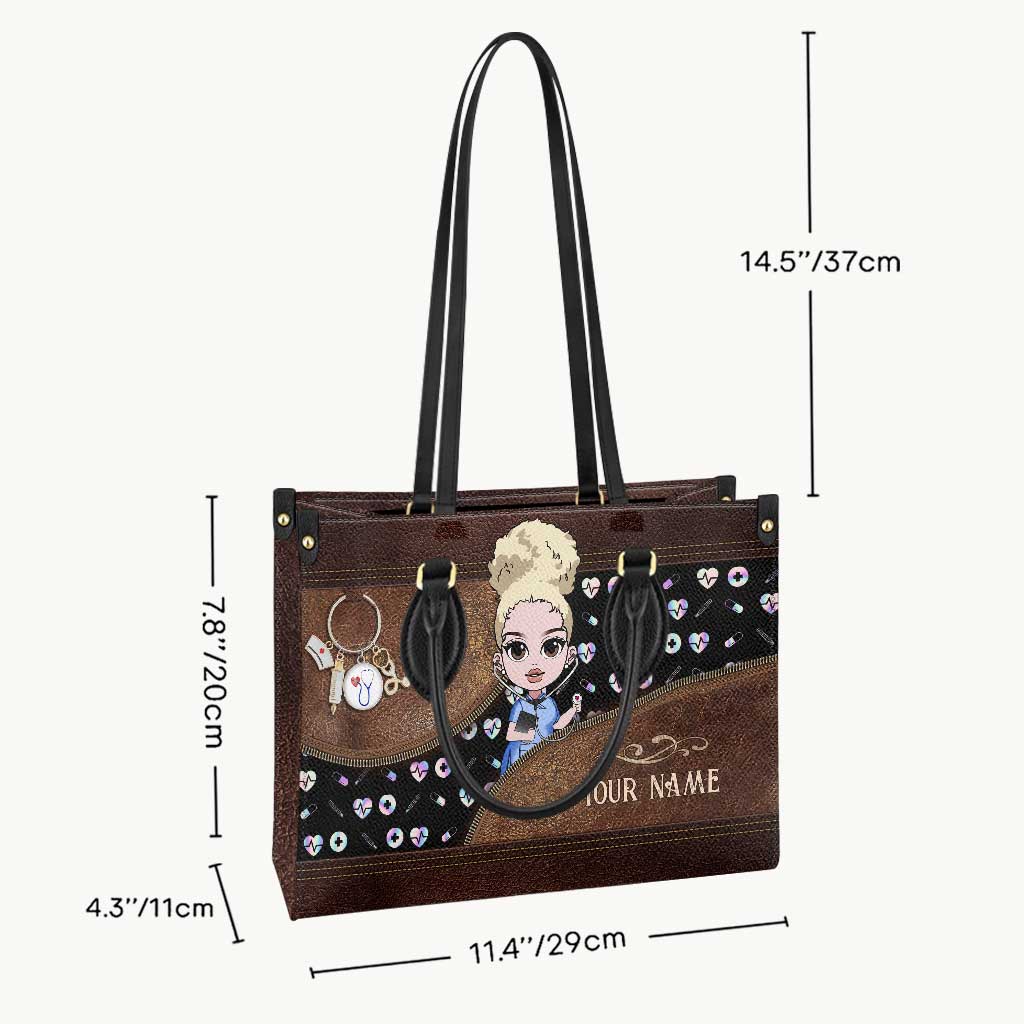 Nurse Life - Personalized Nurse Leather Handbag