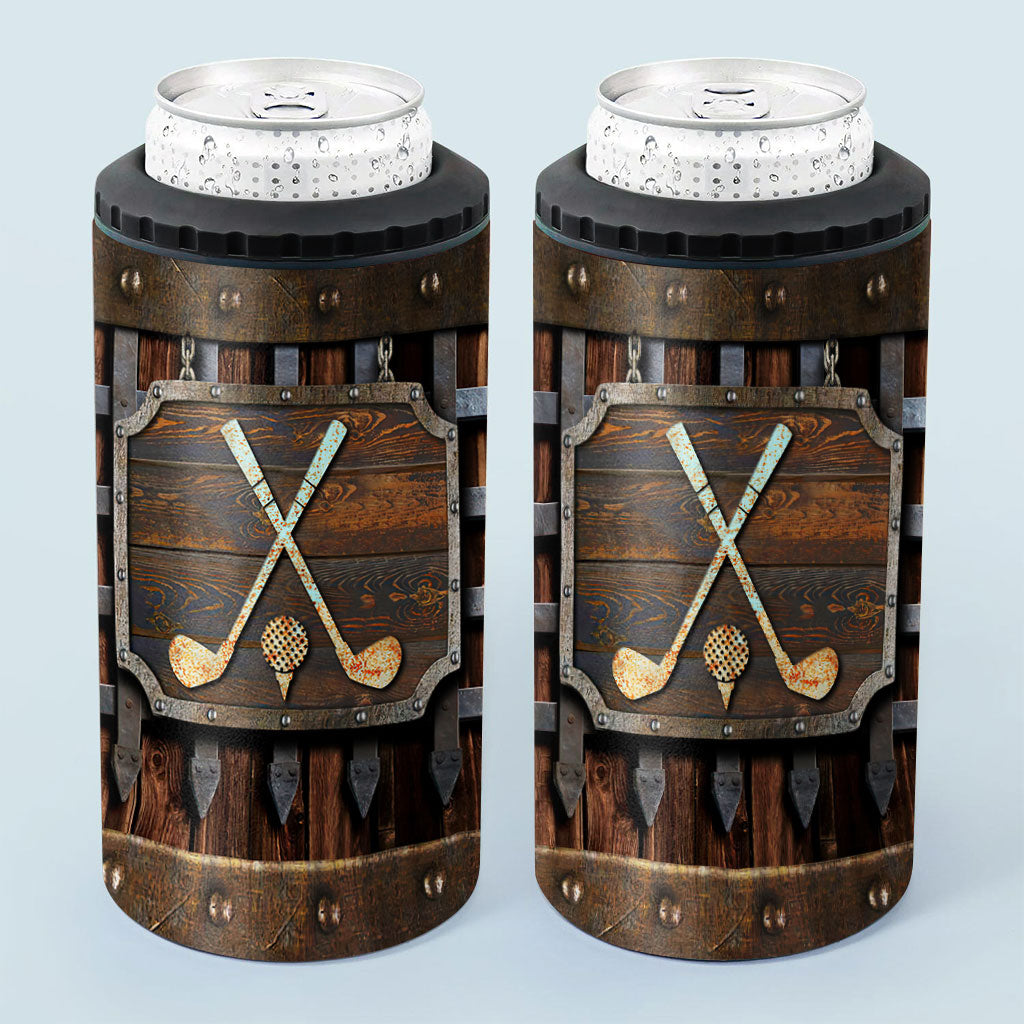 Golf Metal Pattern - Golf Can Cooler