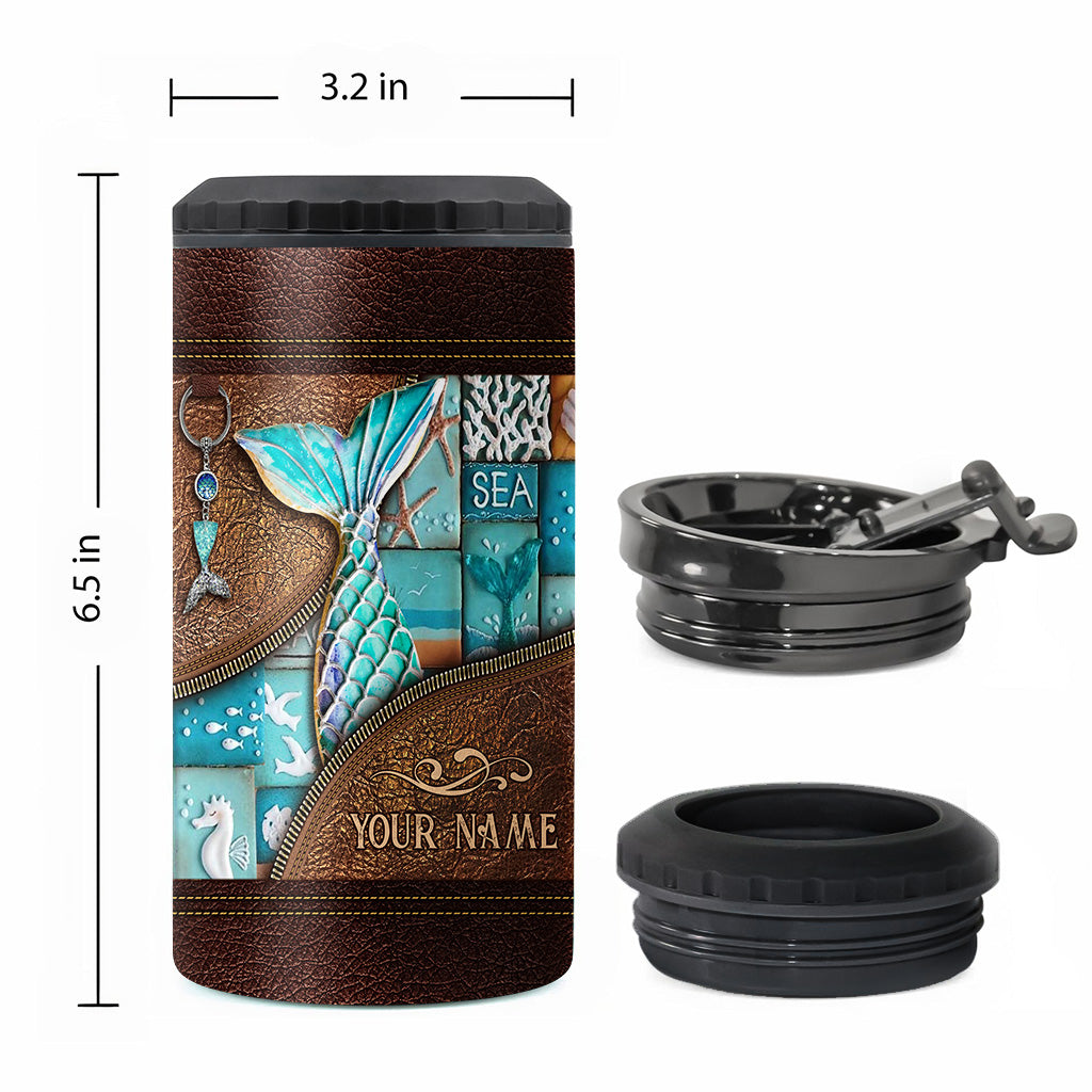 Love Mermaid - Personalized Mermaid Can Cooler
