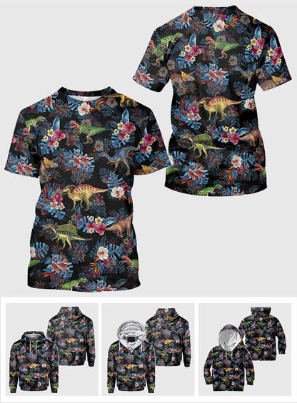 Tropical Dinosaurs Pattern - Dinosaur All Over Shirt