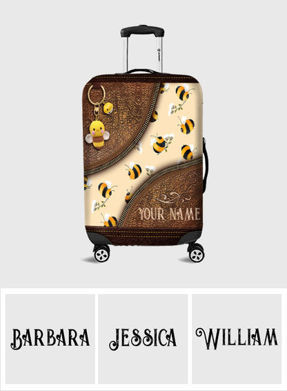 Bee Happy - Personalized Bee Luggage Cover