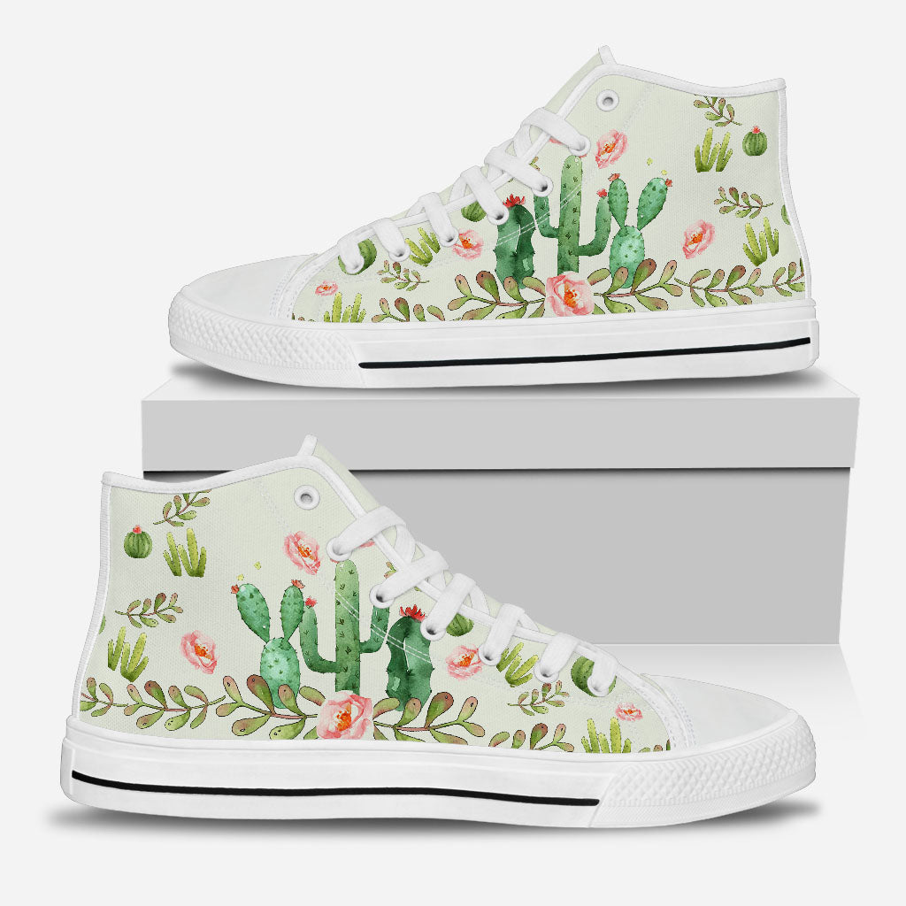 Lovely Cactus - Cactus High Top Shoes