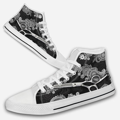 Mandala Pattern - Hairdresser High Top Shoes