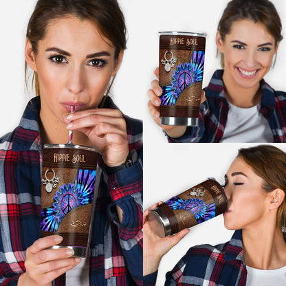 Peace Love Joy - Hippie Tumbler