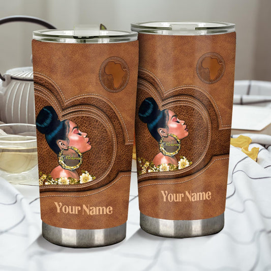 Melanin - Personalized African American Tumbler