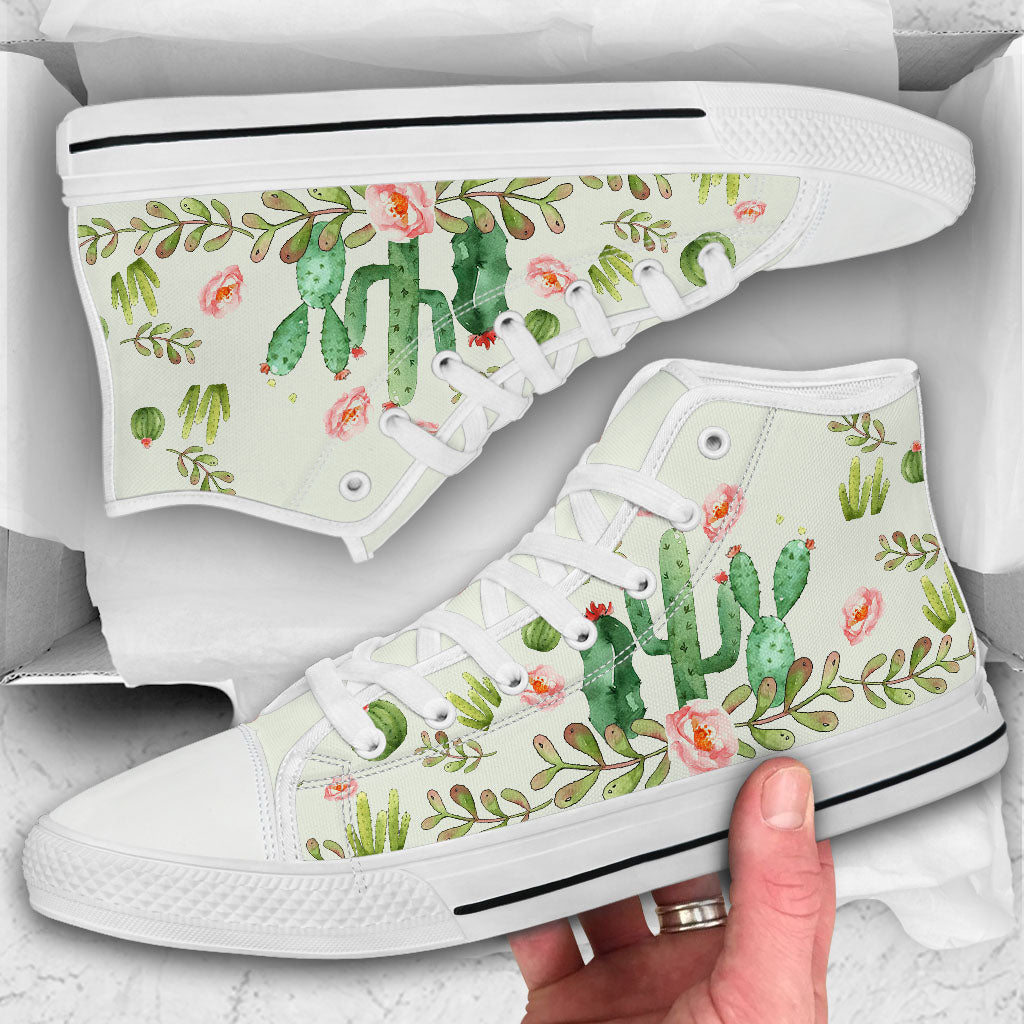 Lovely Cactus - Cactus High Top Shoes