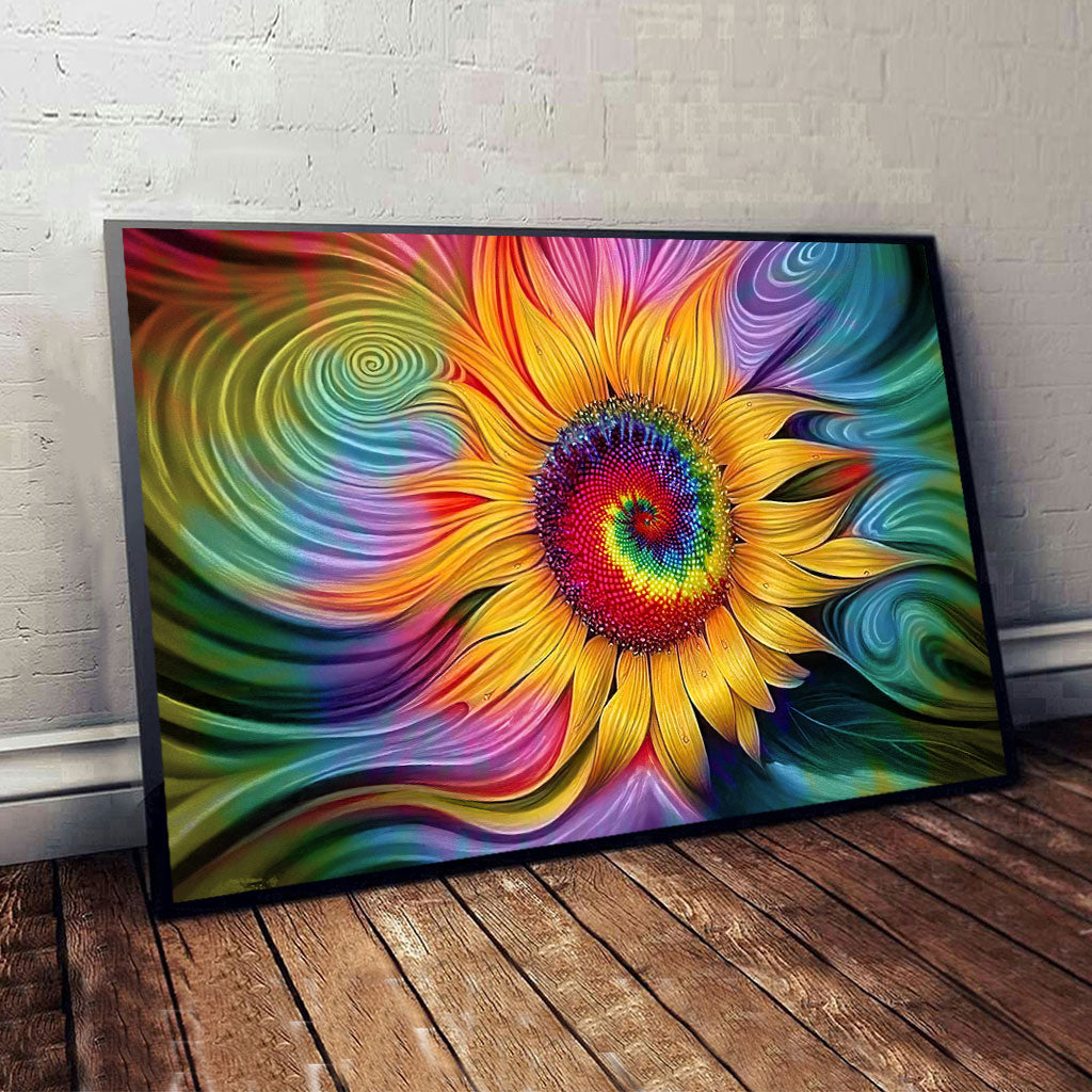 Sunflower - Hippie Canvas And Poster