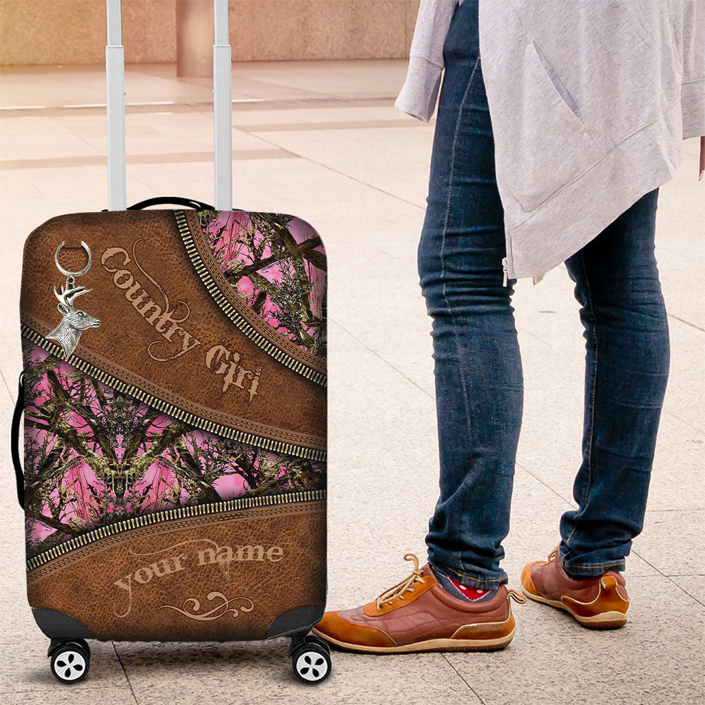 Country Girl - Personalized Hunting Luggage Cover