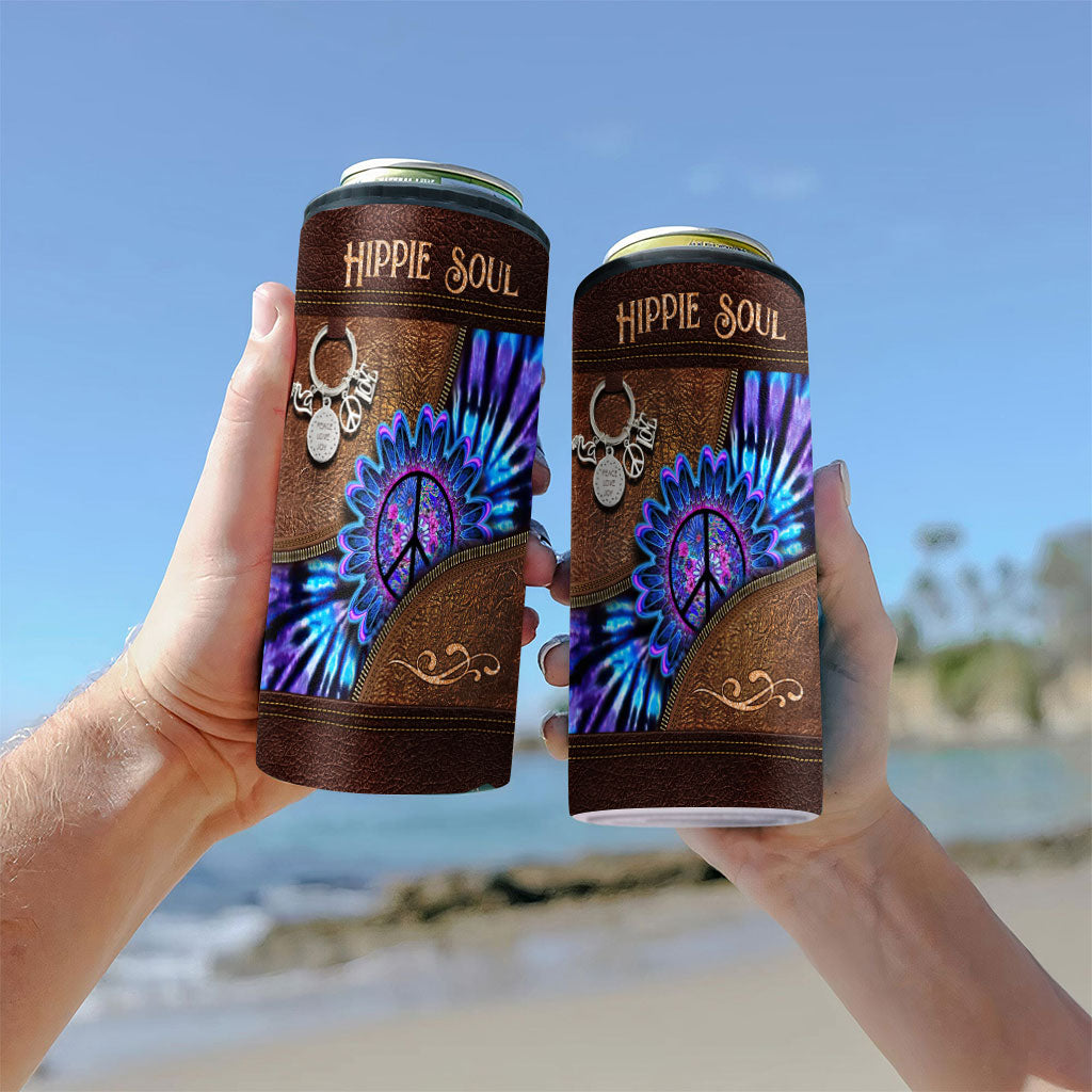 Peace Love Joy - Hippie Can Cooler