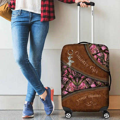 Country Girl - Personalized Hunting Luggage Cover