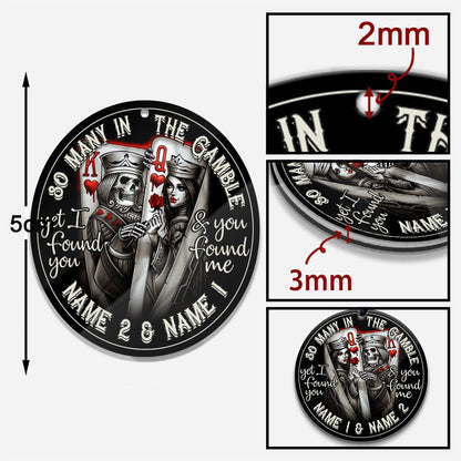 So Many In The Gamble - Personalized Poker Keychain