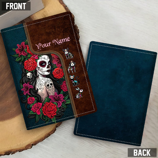 Day Of The Dead - Personalized Latina Women Passport Holder