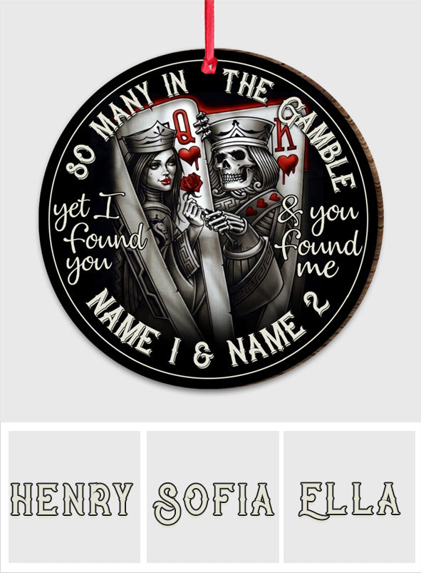 So Many In The Gamble - Personalized Poker Ornament
