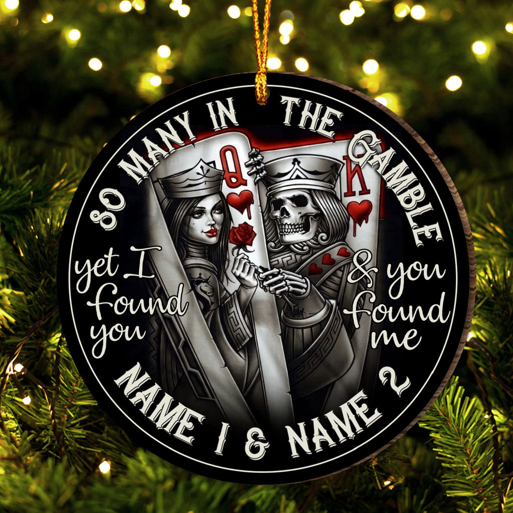 So Many In The Gamble - Personalized Poker Ornament