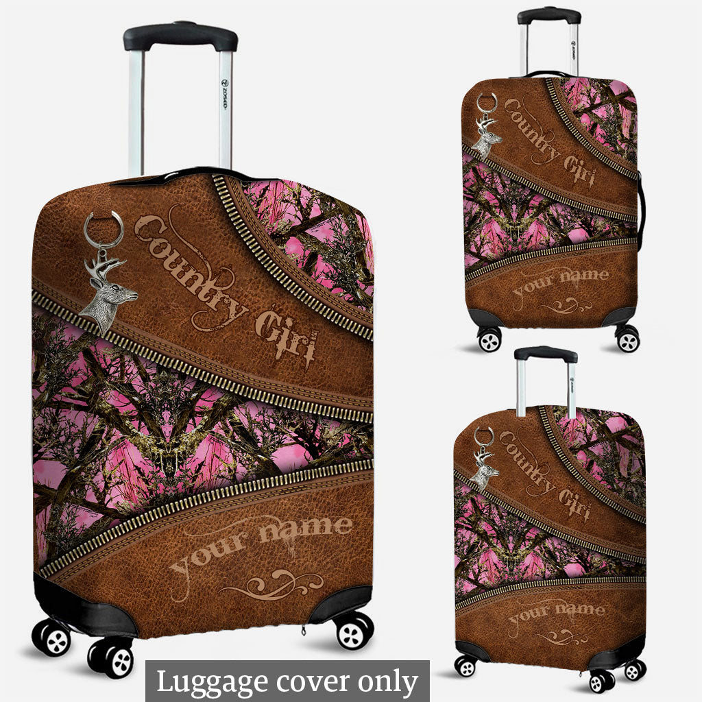 Country Girl - Personalized Hunting Luggage Cover