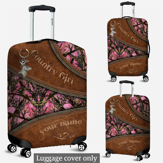Country Girl - Personalized Hunting Luggage Cover