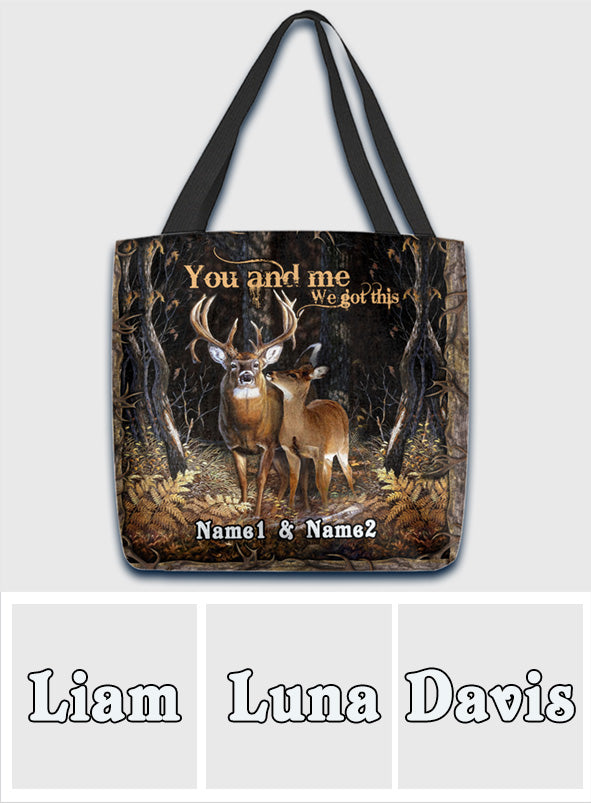 You And Me - Personalized Hunting Tote Bag