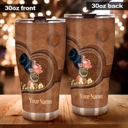 Melanin - Personalized African American Tumbler