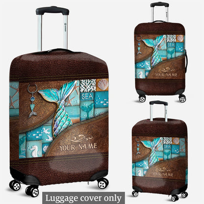 Love Mermaid - Personalized Mermaid Luggage Cover