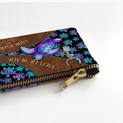Salty Lil' Beach - Personalized Turtle Pouch