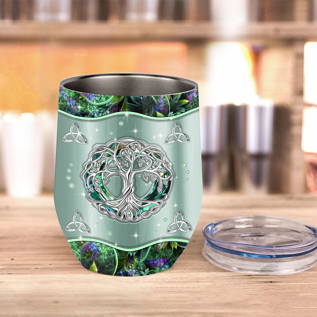 Tree Of Life Celtic Knot - Irish Wine Tumbler