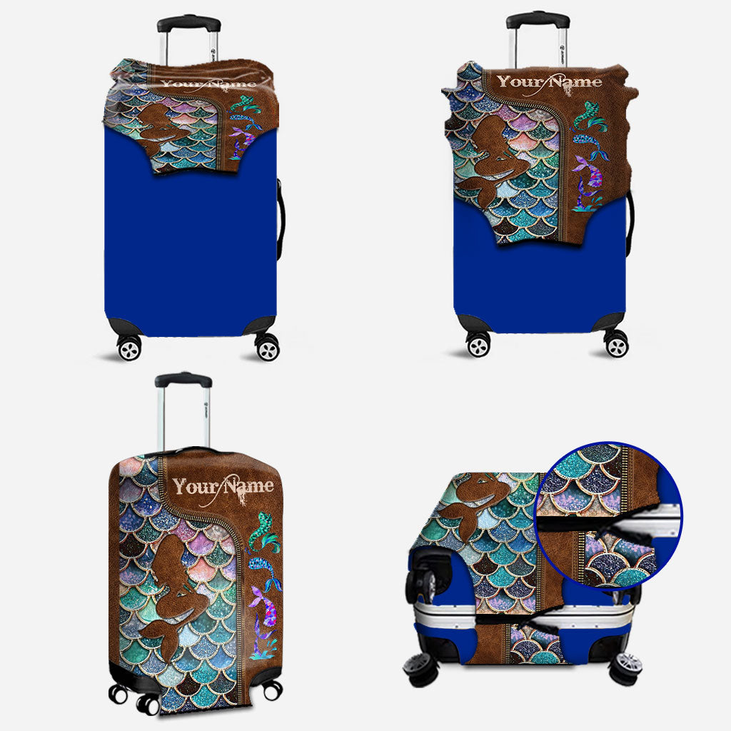 Mermaid - Personalized Mermaid Luggage Cover