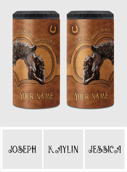 You're My Happy Place - Personalized Horse Can Cooler