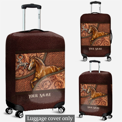 Love Horse - Personalized Horse Luggage Cover